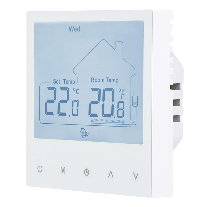 Wengart Raumthermostat WG933 für Gastherme &amp; Wasserfussbodenheizung – Dual-Ausgang: 230V 3A &amp; Potent