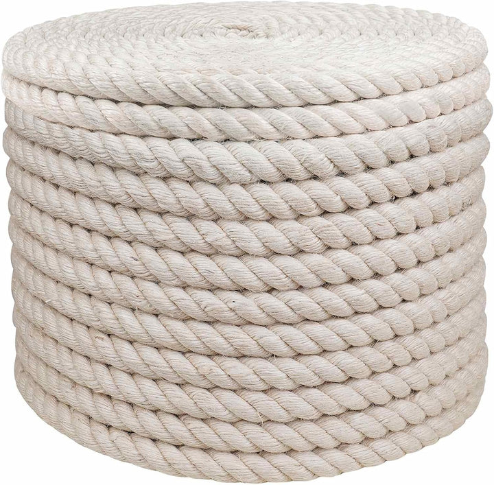 vidaXL Juteseil 20 Weiss 100% Tossa Naturseil Gartenseil Juteseil Mehrzweckseil Bastelseil für Innen