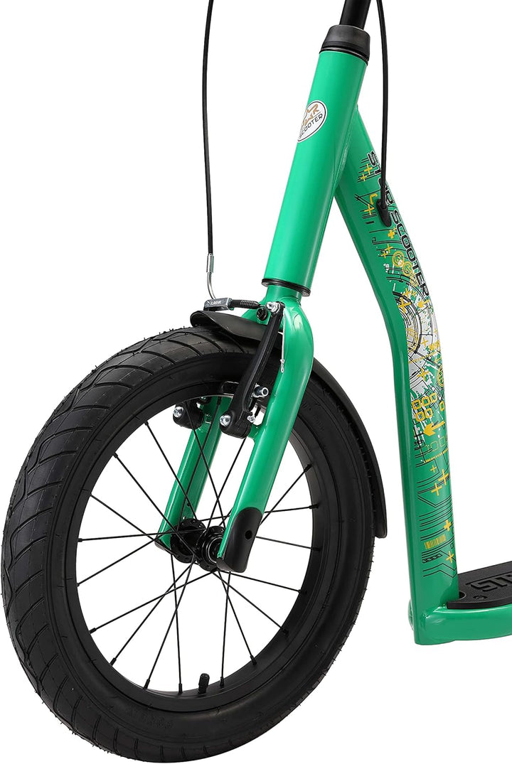 STAR SCOOTER Kinder Tret Roller ab 8 Jahre | City Kick Scooter Luftreifen Höhenverstellbar 16 Zoll N