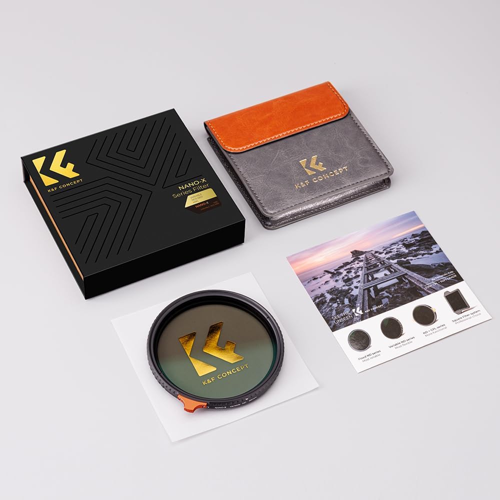 K&amp;F Concept Variabler ND Filter 72mm ND3-ND1000 Graufilter (1.5-10 Blendenstufen) （Nano Xcel） | Neut