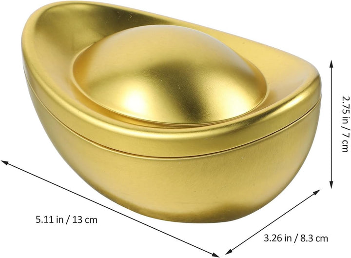 Gadpiparty 3 Stück Goldfarbene Bonbondose aus Weissblech im Barrenform Design Leichte und Strapazier