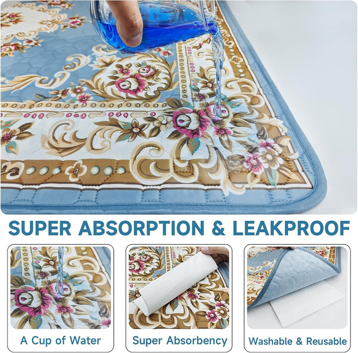 Waschbare Pinkelpads für Hunde,2 Stück,super saugfähig,wiederverwendbar,Welpenunterlagen 60x45cm,sch