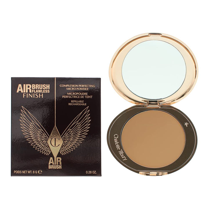 CHARLOTTE TILBURY Refillable Airbrush Flawless Finish 8g Tan Hellbraun 8.00 g (1er Pack), Hellbraun