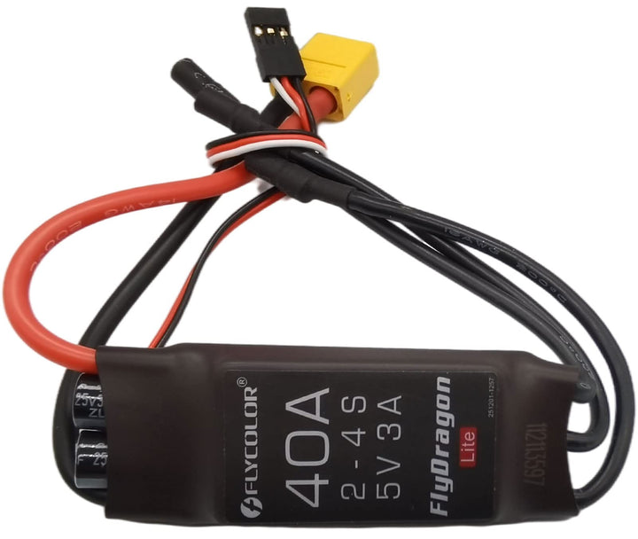 Flycolor 40A ESC 2-4S Elektrischer Geschwindigkeitsregler 5V 3A BEC mit XT60 & 3,5mm Bullet Plugs fü