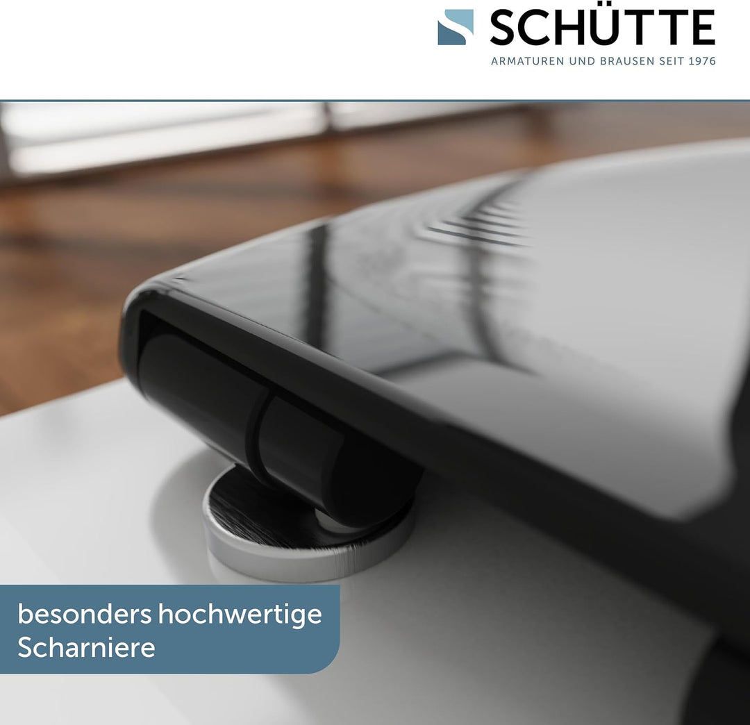 SCHÜTTE WC-Sitz mit Absenkautomatik | Abnehmbarer Klodeckel aus bruchsicherem Duroplast | Innovative