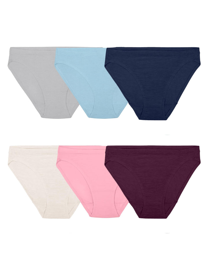 Fruit of the Loom Damen Underwear Panties (Regular & Plus Size) Unterwäsche im Bikini-Stil (6er Pack