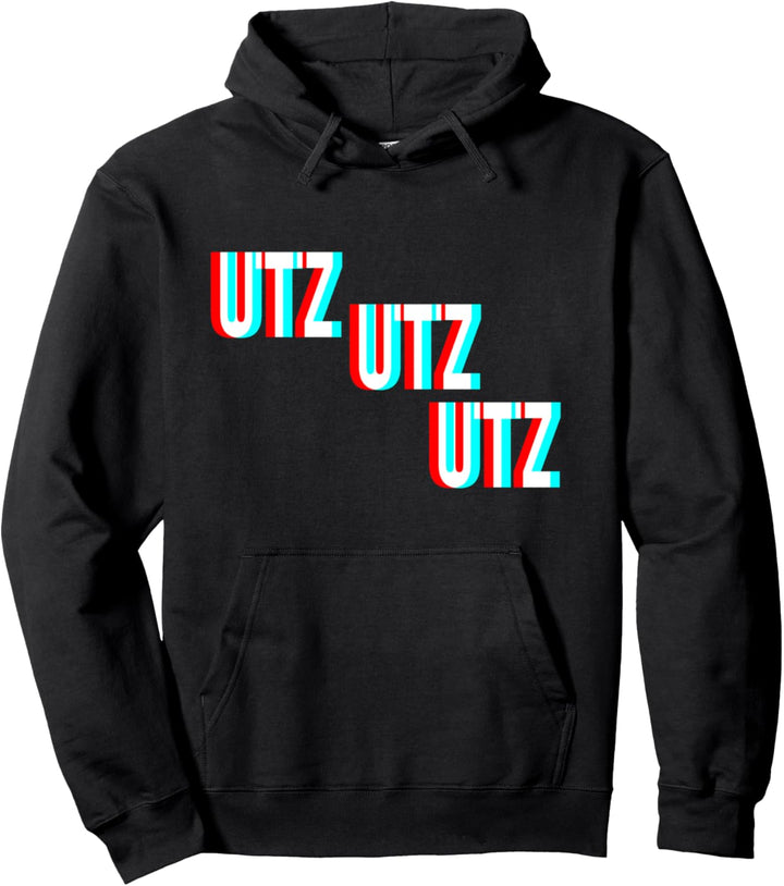 Utz utz utz witziges Techno Rave und Festival Geschenk Pullover Hoodie