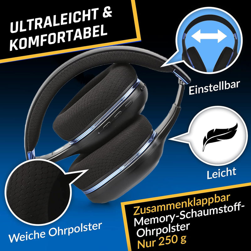 KLIM Lynx - NEU 2023 - Wireless Gaming Headset für PS4 PS5 Switch PC - Niedrige Latenz, Lightweight