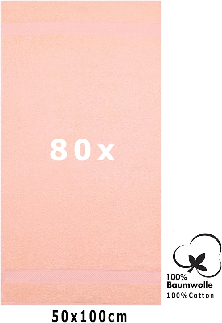Betz Handtuch Palermo - 80 Stück Handtücher 100% Baumwolle Grösse 50 x 100 cm Hotel-Qualität Farbe a
