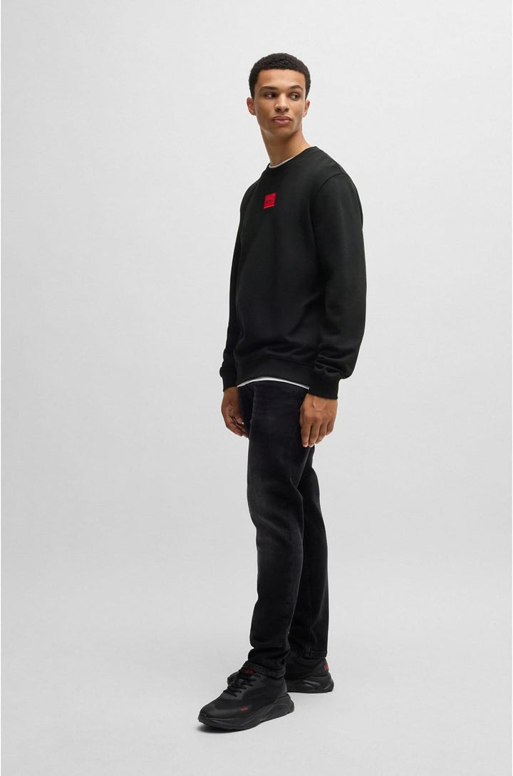 HUGO Herren Diragol212 Regular-Fit Sweatshirt aus Baumwoll-Terry mit Logo-Label M Black1, M Black1