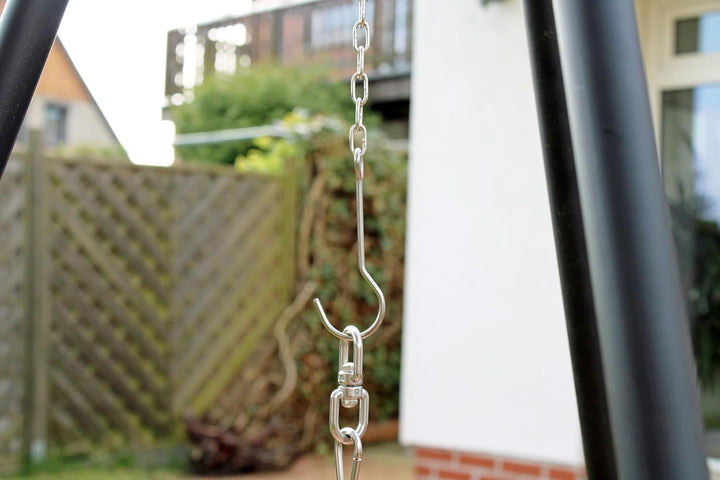 Massives 180 cm Stahl Dreibein ohne Grillrost + Kettenzug "Benny" Tripod für Gulaschkessel Schwenkgr