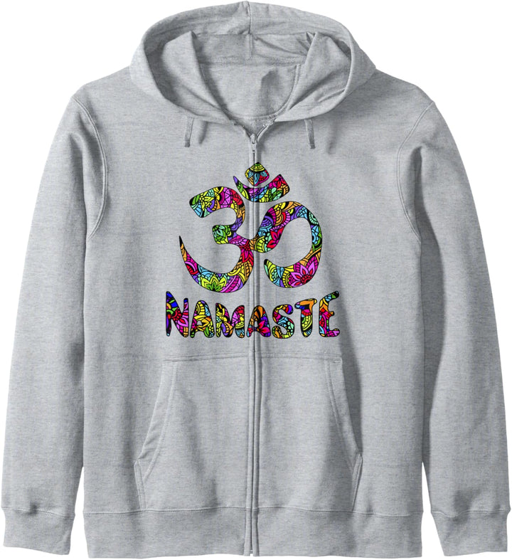 Namaste Meditation Buddhismus Om Graphic Aum Yoga Zen Design Kapuzenjacke
