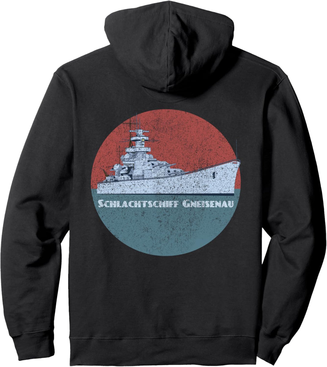 Deutsches Schlachtschiff Gneisenau Vintage WW2 Marine Pullover Hoodie