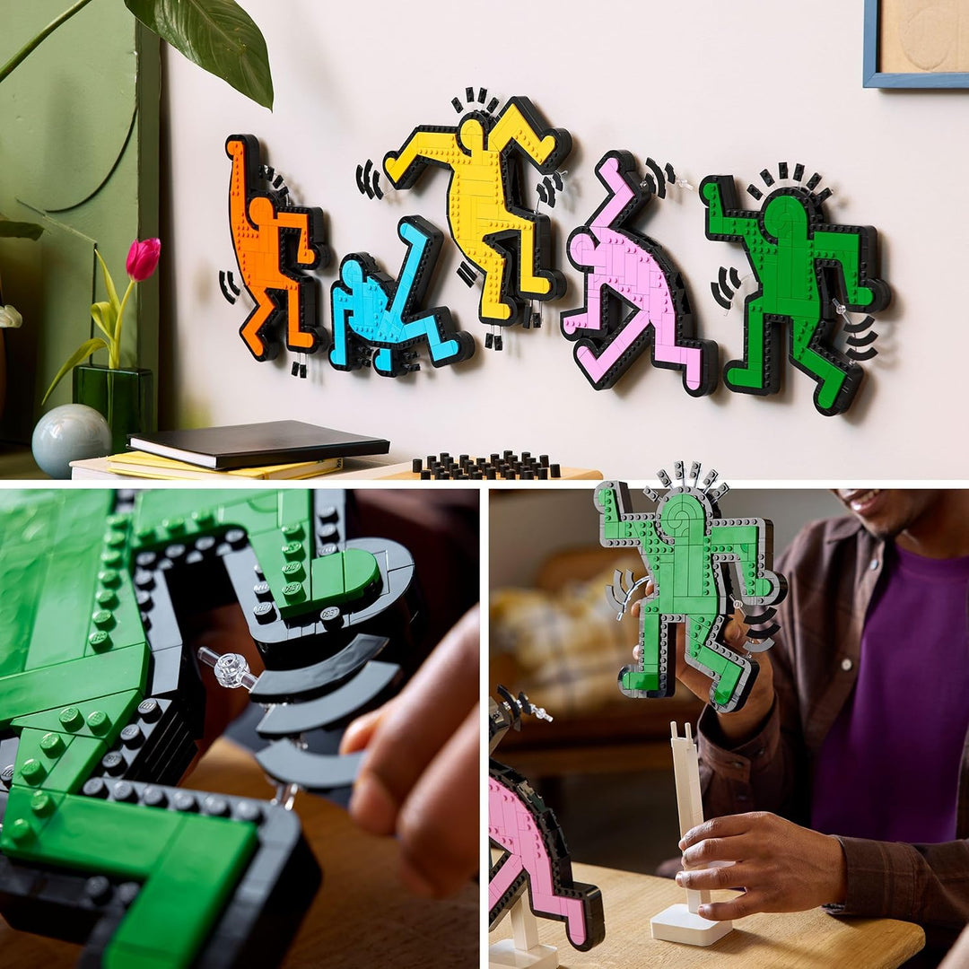 LEGO Art Keith Haring – Tanzende Figuren – Bauset für Erwachsene – Wandkunst oder DIY-Dekoration für