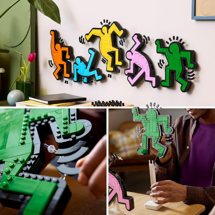 LEGO Art Keith Haring – Tanzende Figuren – Bauset für Erwachsene – Wandkunst oder DIY-Dekoration für