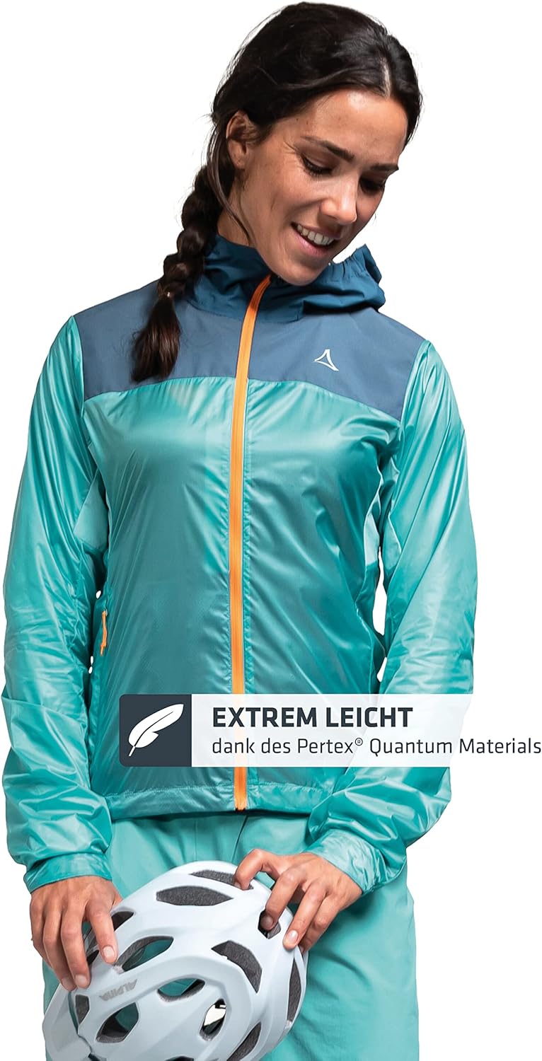 Schöffel Damen Hybrid Jkt Flow Trail L, extrem leichte, atmungsaktive MTB Jacke, wasserabweisende Fa