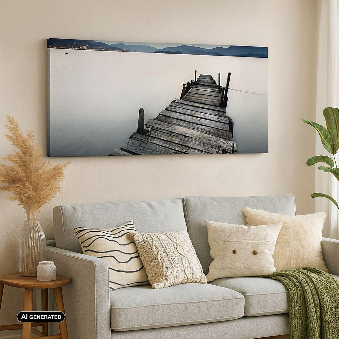 Wandbilder Dekoration Wohnzimmer Insel Urlaub Pazifischer Ozean Panorama Bilder auf Leinwand 120x50c