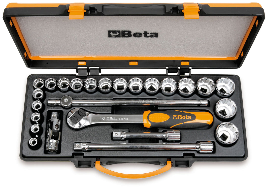 Beta 920B/C20X Zwölfkant - Steckschlüssel im Koffer, Zwölfkantnuss Set (hochwertige Verarbeitung, Re