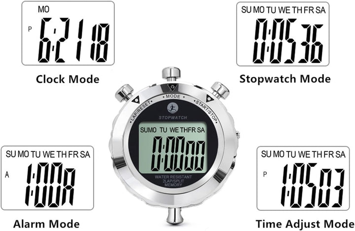 Rolilink Stoppuhr, Metall-Stoppuhr für Sport, wasserdichte Stoppuhren, Timer für Sport und Wettkämpf