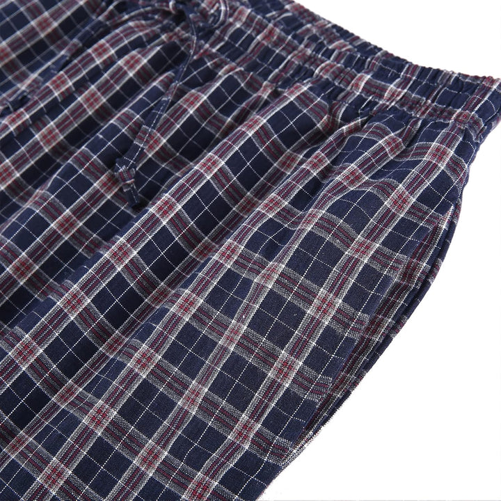 Winovia Schlafanzug Herren Kurz Pyjama 100% Baumwolle Kurzarm Nachtwäsche Nightwear Set mit Rundhals