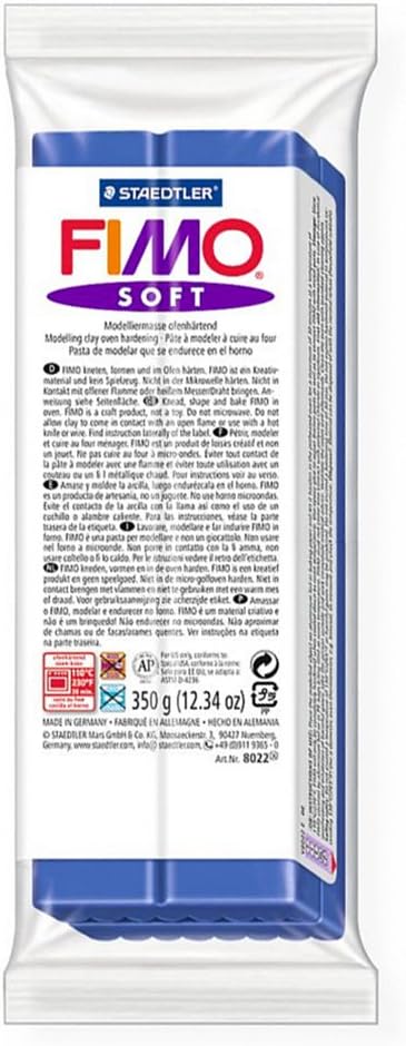 FIMO soft Grossblock 350gr Farbe brillantblau, Brillantblau