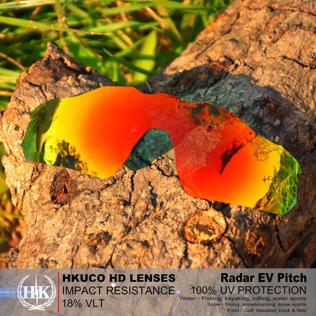 HKUCO verstärken Männer Ersatzgläser für Oakley Radar EV Pitch Rot/Blau/Schwarz/Titan Sunglasses
