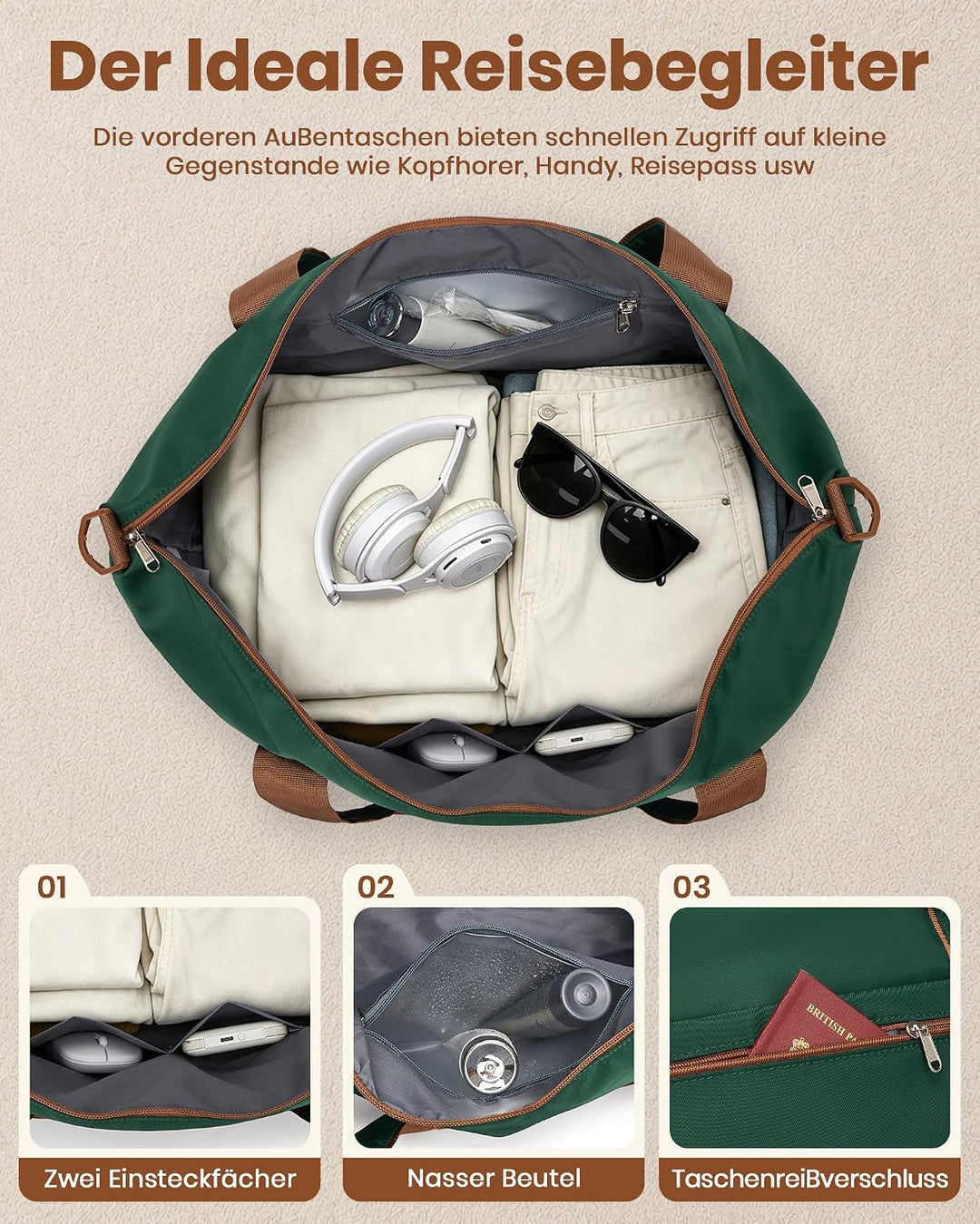 KONO Koffer 5er Set Hartschalenkoffer ABS+PC, Handgepäck/Mittel/Gross Reisekoffer mit TSA Schloss, E