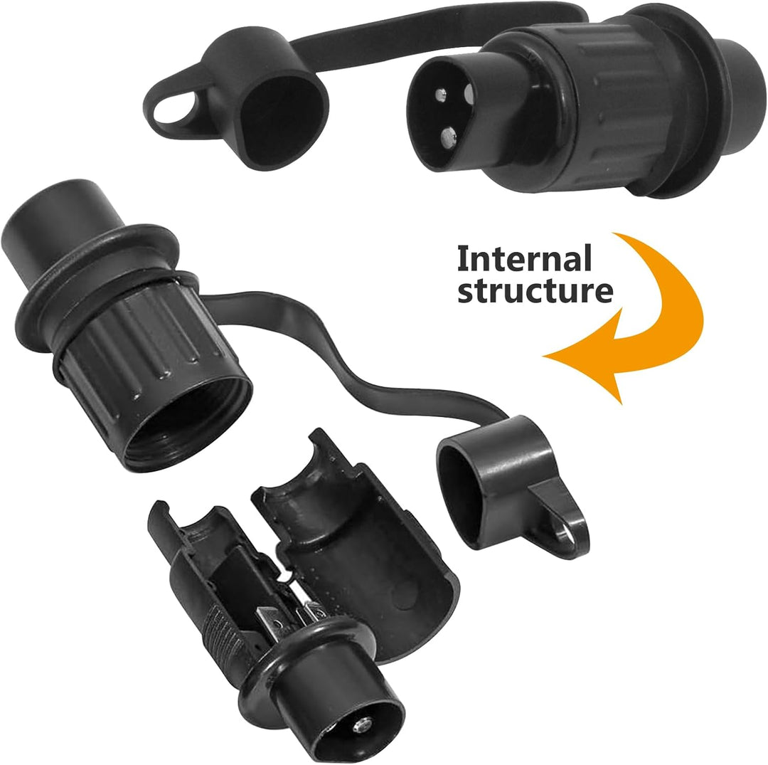 Vegena 4 Stück Stecker 3 Polig und Steckdose 3 Polig, 3 Polig Traktor Stecker Steckdose 12V, Anhänge