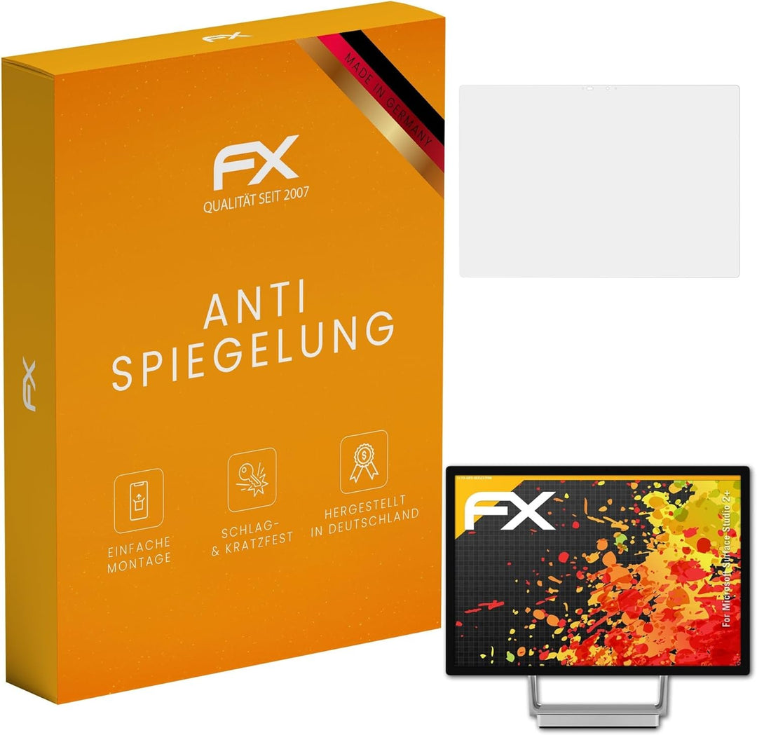 atFoliX Panzerfolie kompatibel mit Microsoft Surface Studio 2+ Schutzfolie, entspiegelnde und stossd
