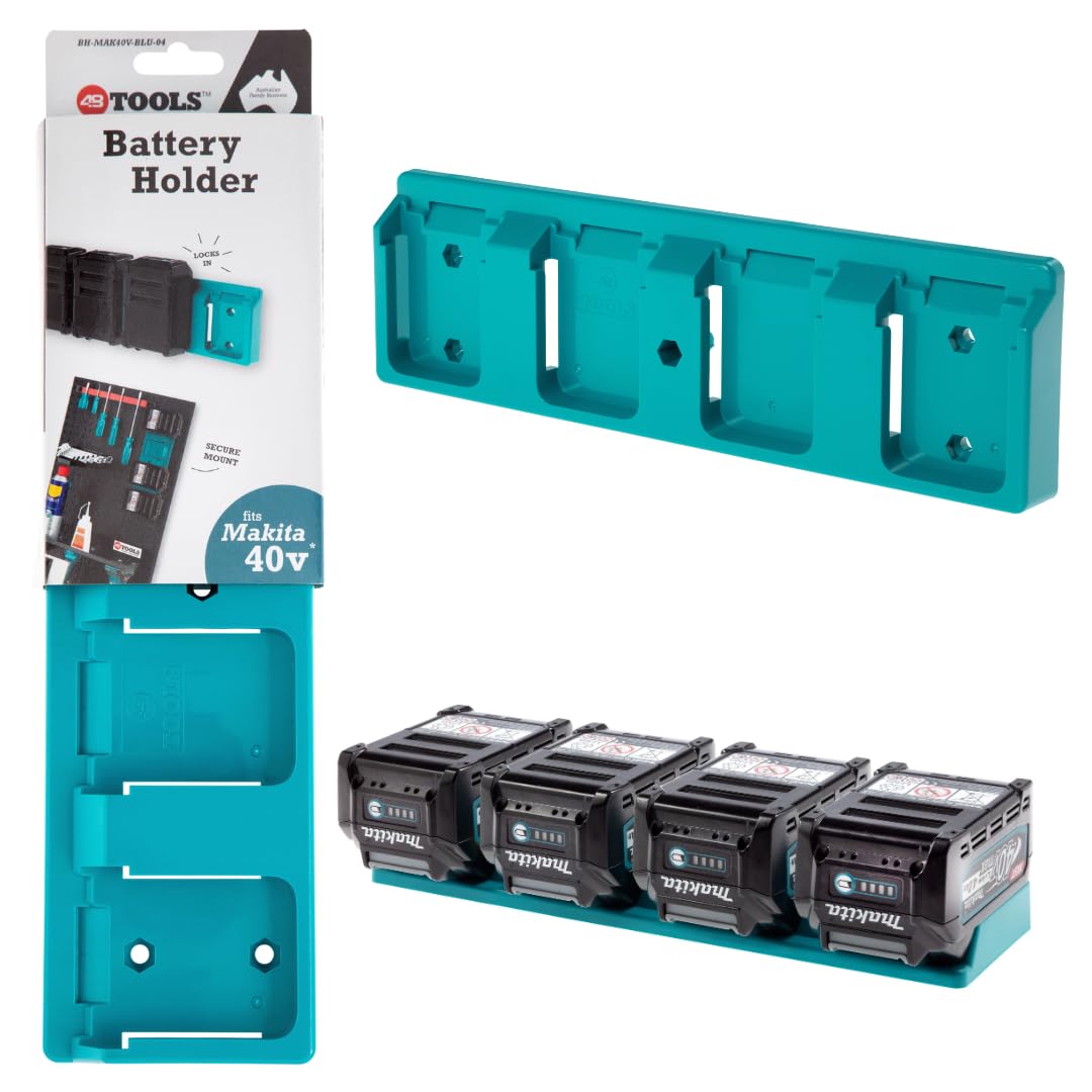 Wandhalterung für 40V Makita Akkus | Akkuhalter | leichte Montage | ideal für Werkstatt oder Van | H