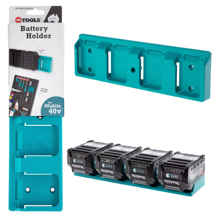 Wandhalterung für 40V Makita Akkus | Akkuhalter | leichte Montage | ideal für Werkstatt oder Van | H