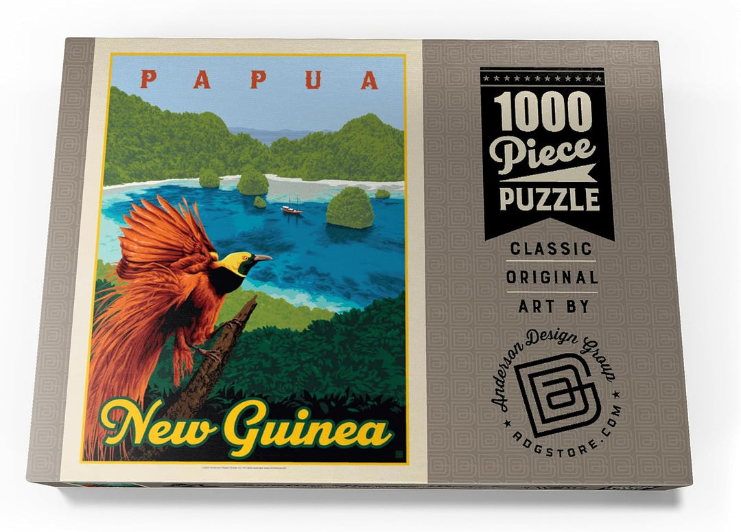 Papua New Guinea: EIN Paradies biologischer Vielfalt, Vintage Poster - Premium 1000 Teile Puzzle - M