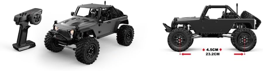 s-idee® MJX H12Y grau 1:12 RC Crawler Brushless Off-Road sensorlos