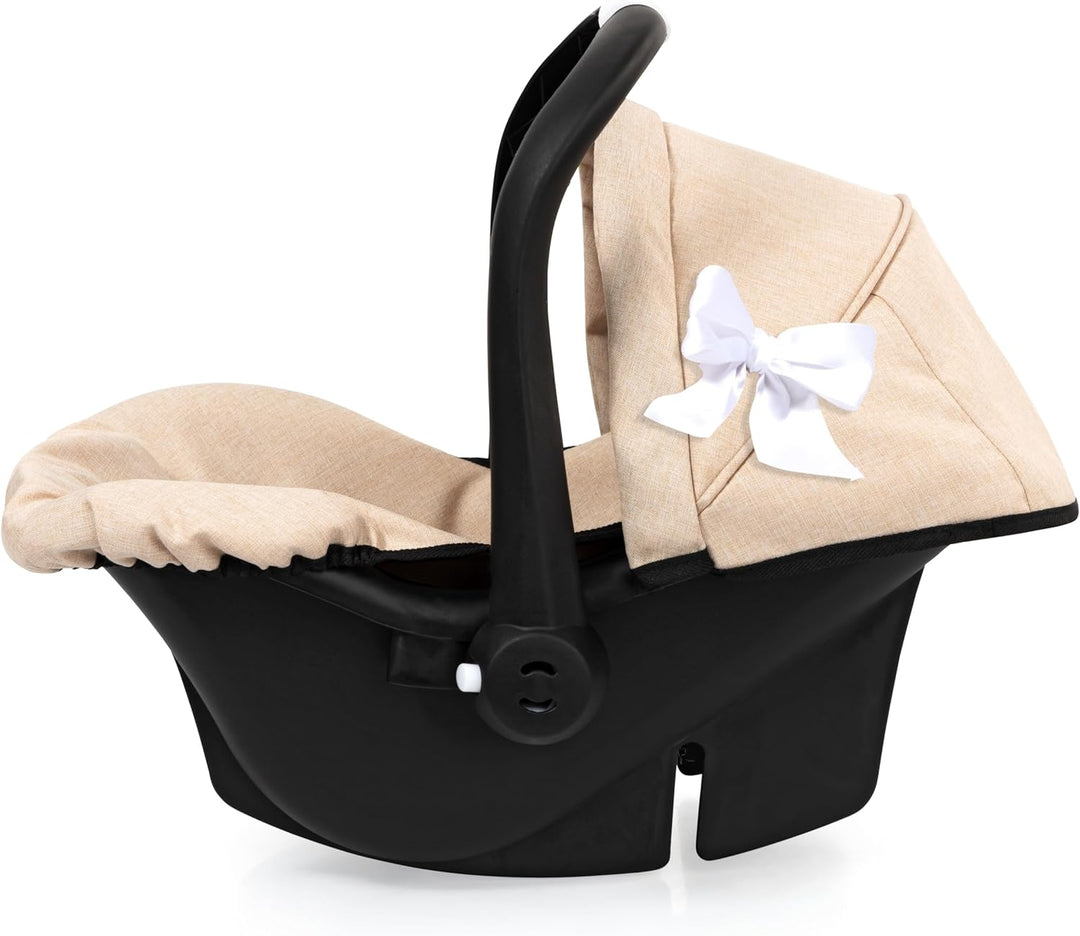 Bayer Design 67975AA Puppenautositz, Sitz für Puppen, mit Dach, verstellbarem Griff, Gurt, für Puppe