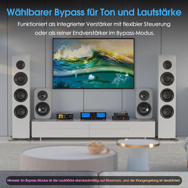 DoukAudio 600W 2/4-Kanal Verstärker: Lautsprecherwähler | Digitalverstärker für Eversolo DMP-A6 mit