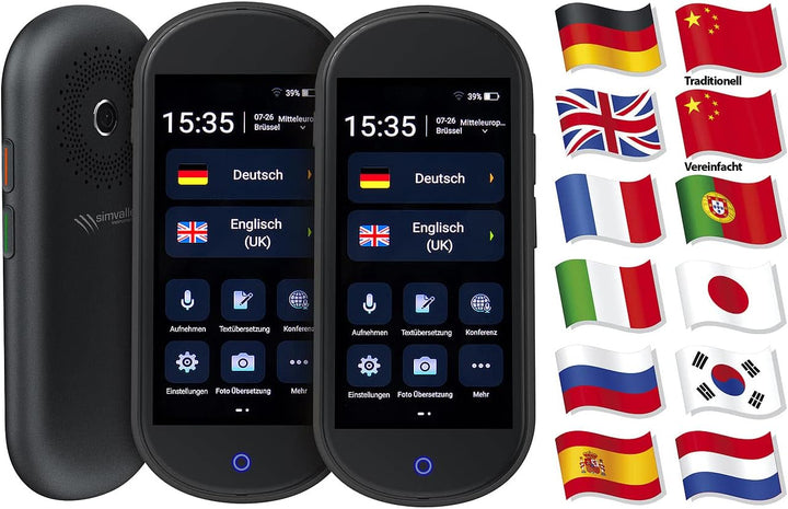 simvalley MOBILE Bild-Übersetzer: 2er Set - Mobiler Echtzeit-Sprachübersetzer, 106 Sprachen, 4G, WLA