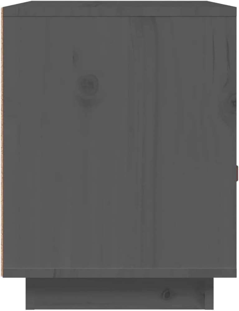 FIRBNUS Bedside Table Nachtkonsole Beistelltisch mit Stauraum Night Stand Nachttisch Grau 40x34x45 c