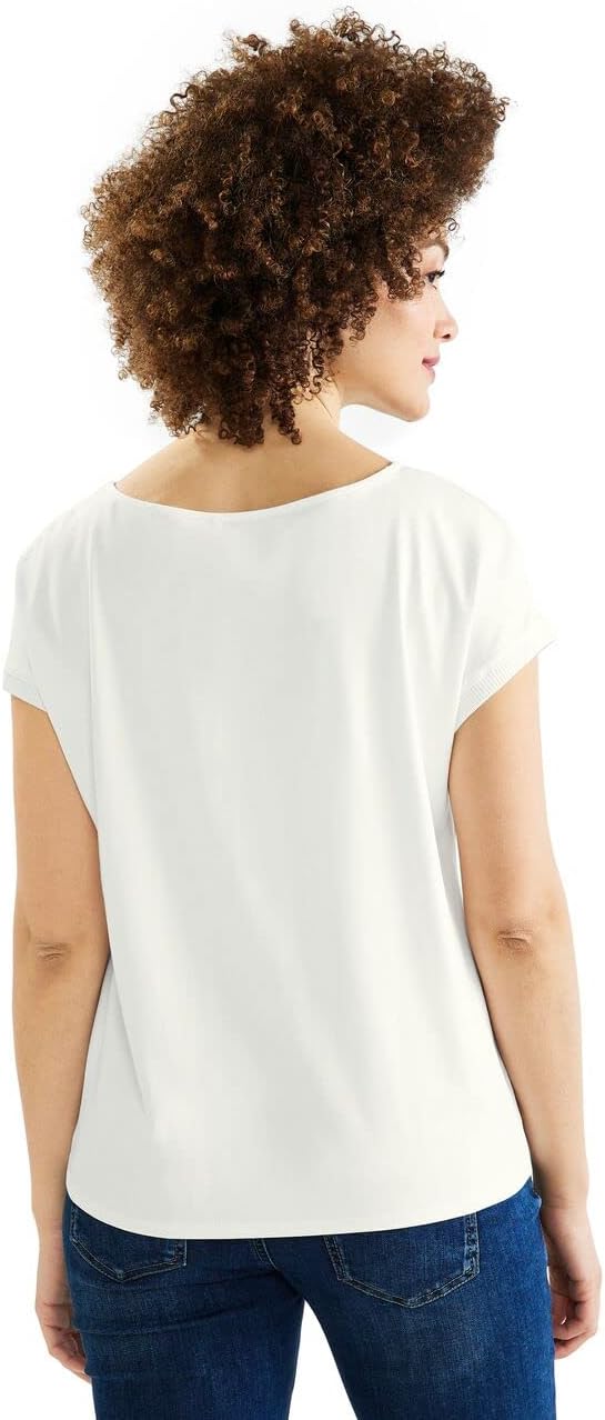 Street One Damen Kurzarmshirt 40 Off White, 40 Off White