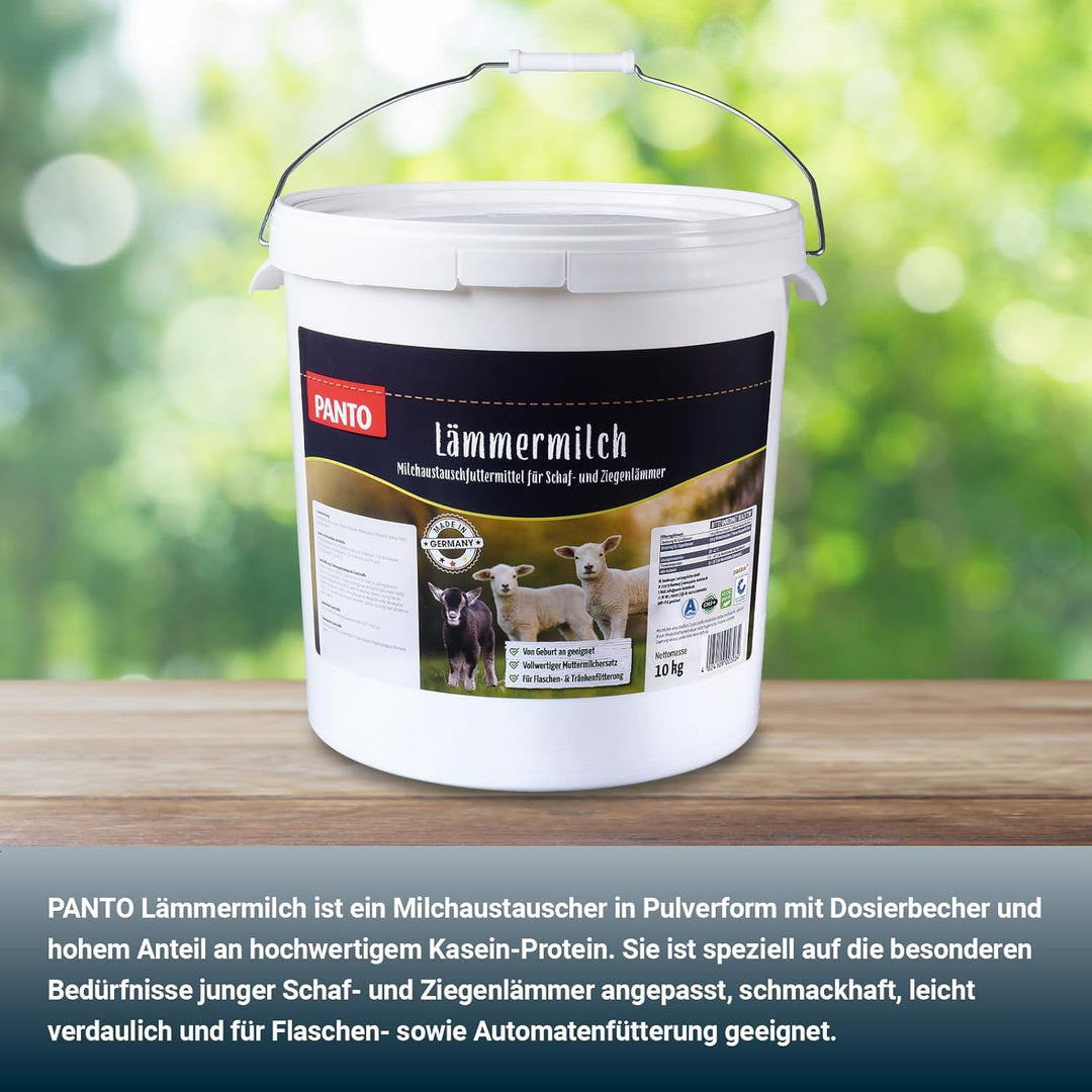 PANTO Lämmermilch Milchersatz 10 kg – Milchaustauscher für Schaflämmer & Ziegenlämmer, vollwertiger