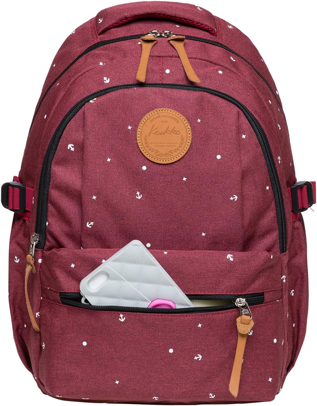 KAUKKO Schöner und durchdachter Rucksack mit 15 Zoll Laptopfach für Schule, Universität, 22 Liter Ro