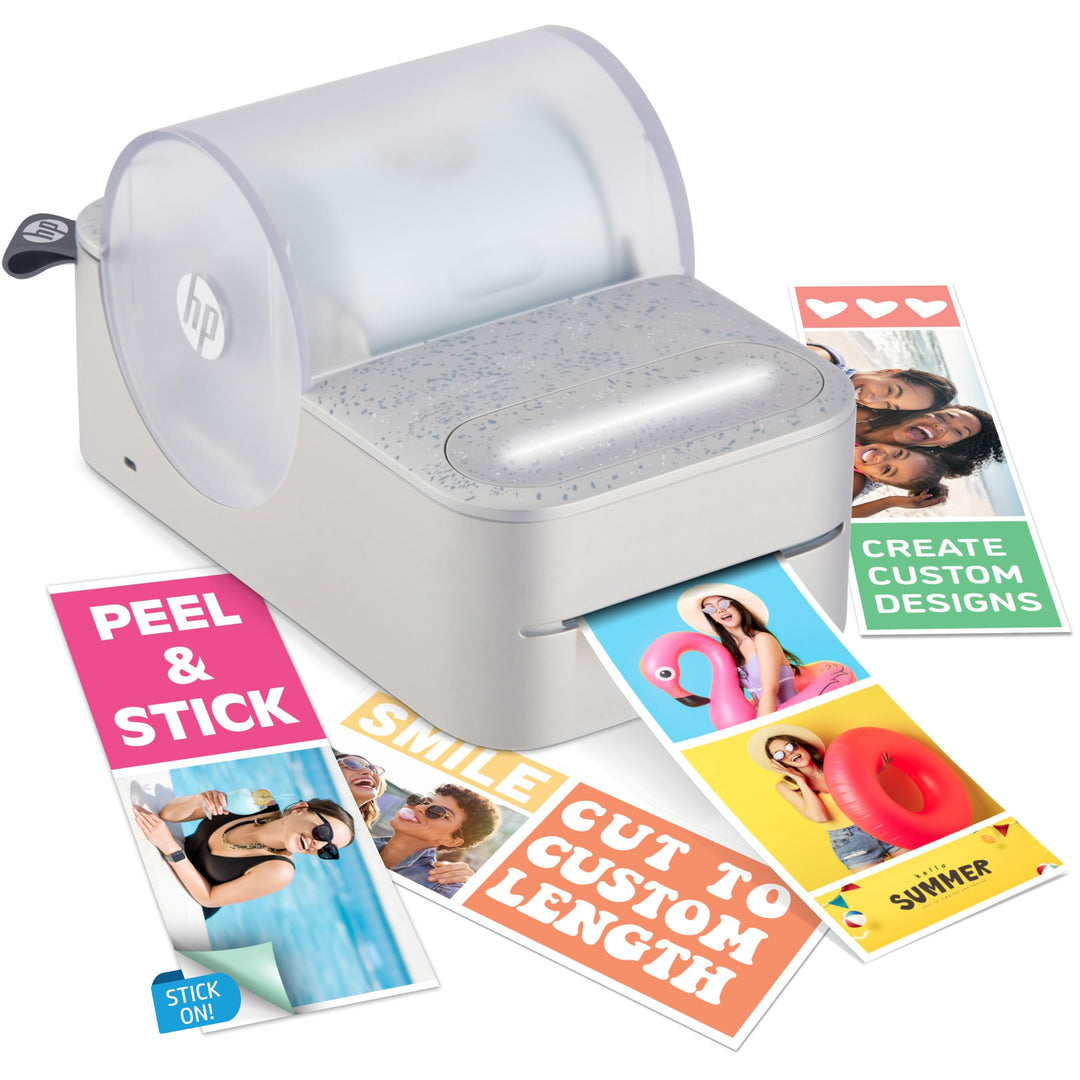 HP Sprocket Panorama Instant- Tragbarer Farbetiketten- und Fotodrucker (Grau). Personalisieren Sie D
