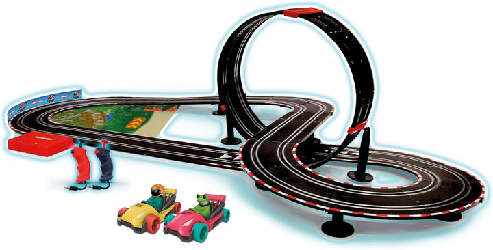 Ninco - Velokú Racers Jungle Autorennbahn | Slot car Rennbahn 5m | Ferngesteuertes Auto Set mit 2 Fi