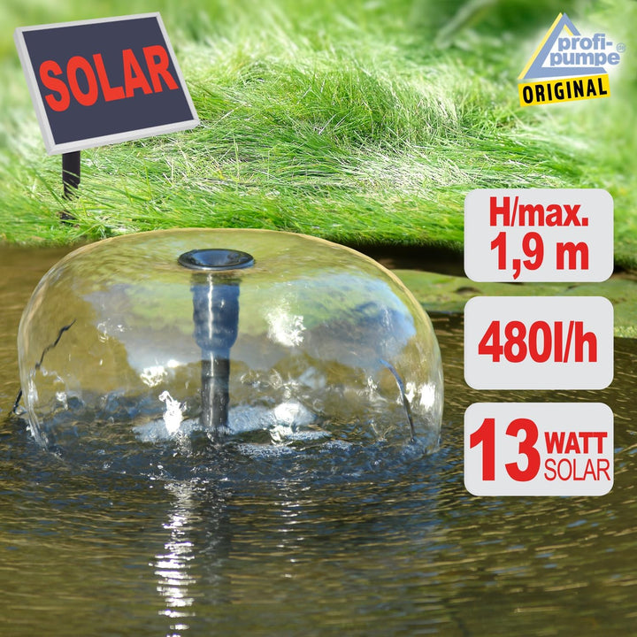 Solar Teichpumpe Solar Springbrunnen Solar Wasserspiel Solar-Teichpumpen-Set für den Gartenteich Sol
