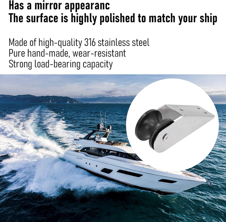 KIMISS Bug-Ankerrolle für Boote, Bug-Ankerrolle aus Edelstahl 316, Wasserdicht, Verschleissfest, für