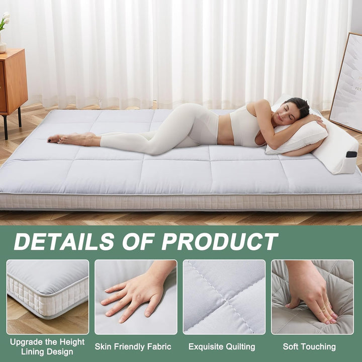 Futon Matratze 137x203cm Klappmatratze - 10cm dick Japanische Klappmatratze, Futon Gästebett, Bodenm