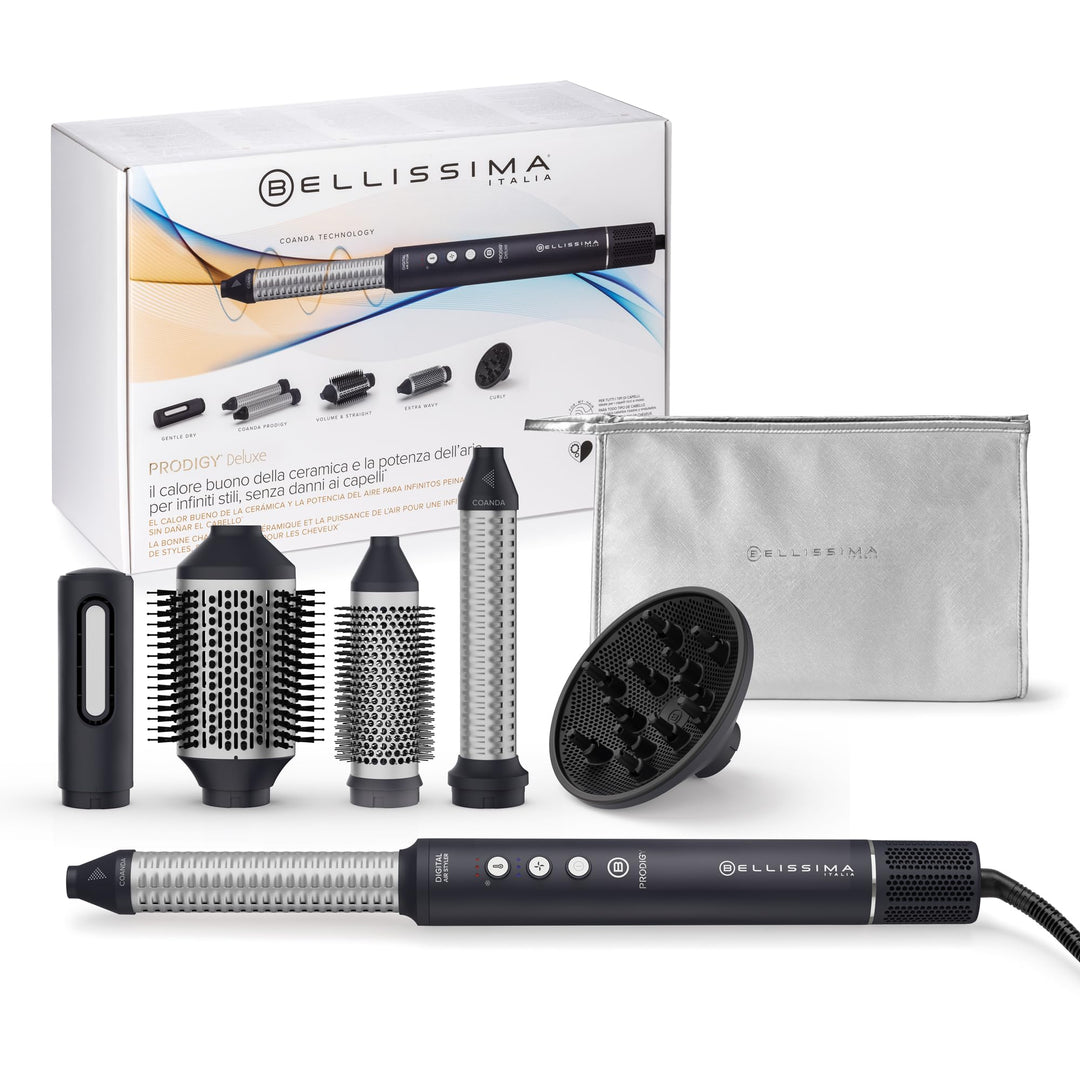 Bellissima Prodigy Digitaler 6-in-1-Heissluftstyler, Wellen, Locken, gleichmässiges Volumen ohne Haa