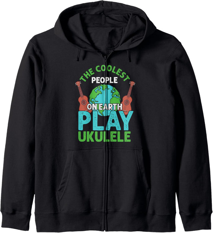 Die Coolsten Menschen Spielen Ukulele Musikinstrument Kapuzenjacke