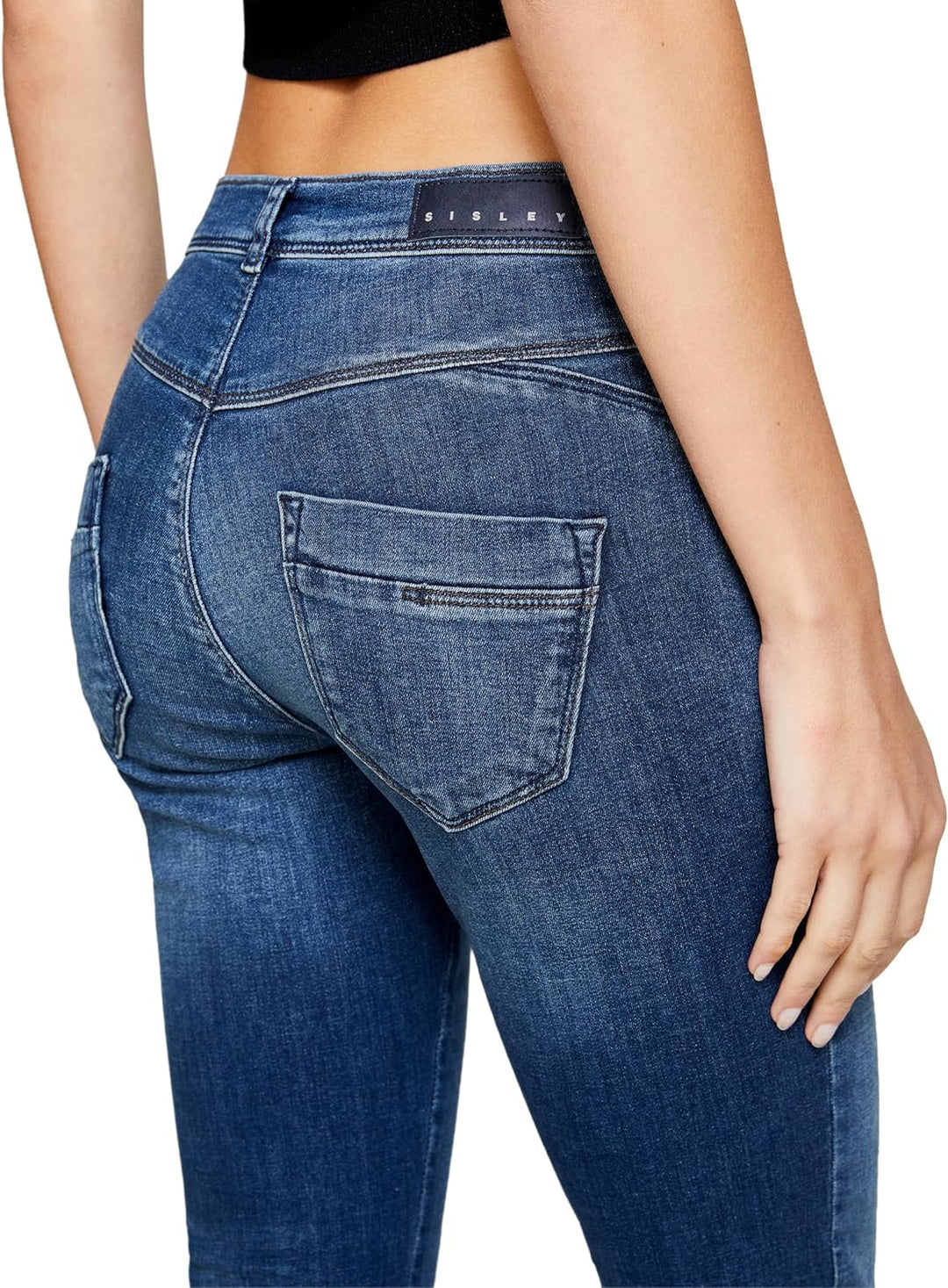 Sisley Damen Trousers 4RR3575V7 Jeans, Blue Denim 901, 33