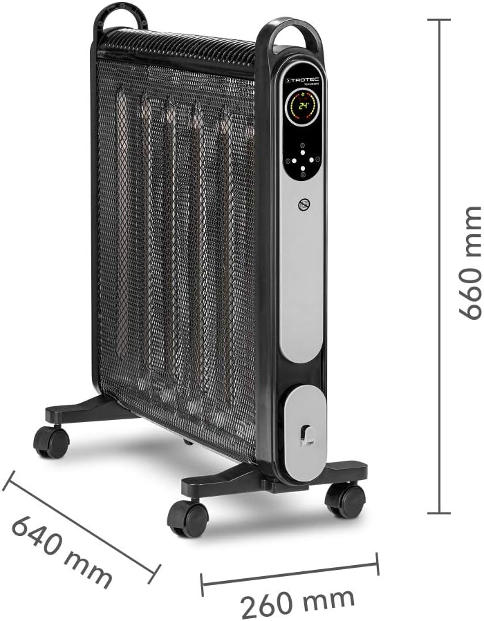 TROTEC Wärmewellenheizung TCH 2050 E – Heizleistung 1200 W / 2000 W – Konvektor Standgerät, Infrarot