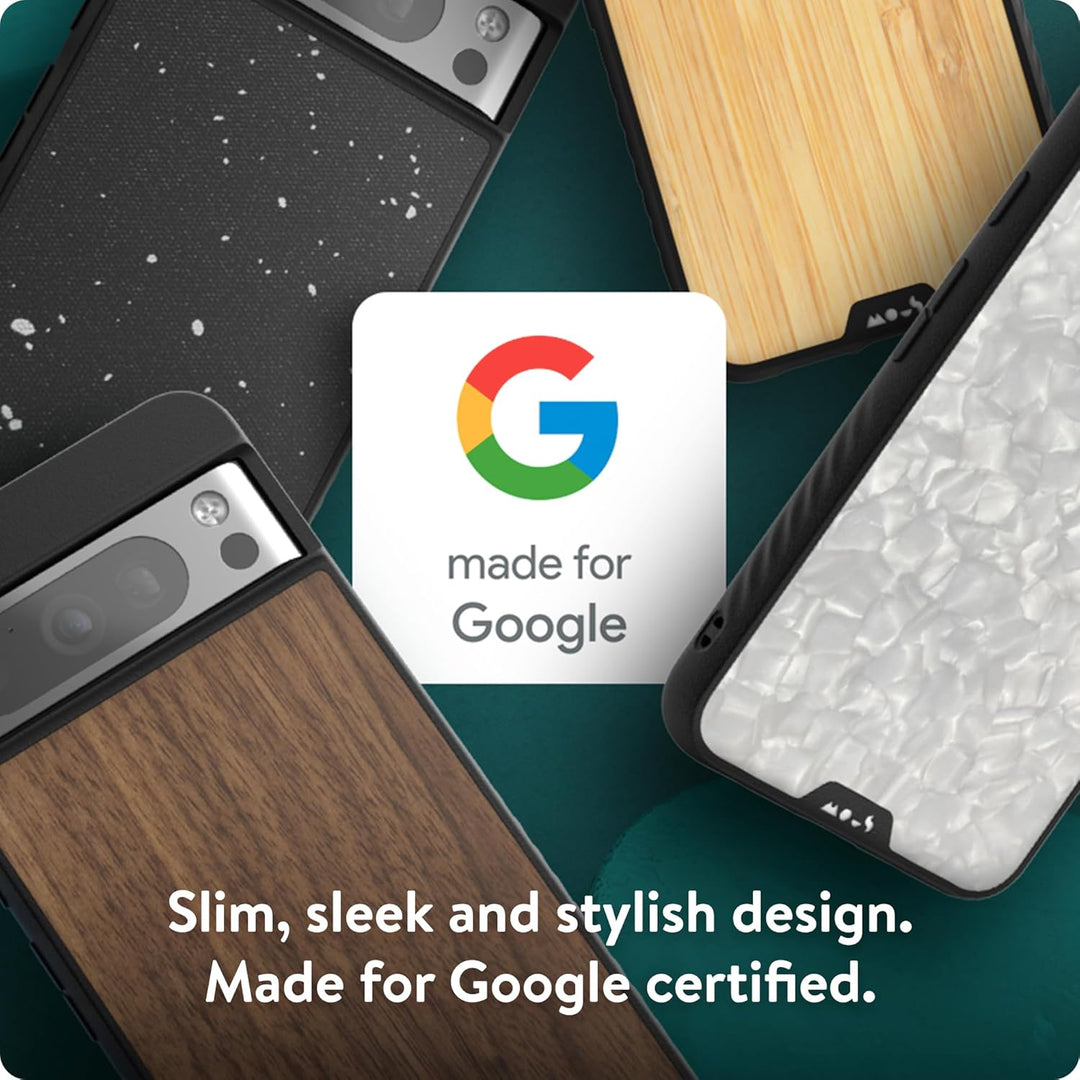 Mous Hülle für Google Pixel 8 Pro MagSafe Kompatibel Case - Limitless 5.0 - Gesprenkelter schwarzer